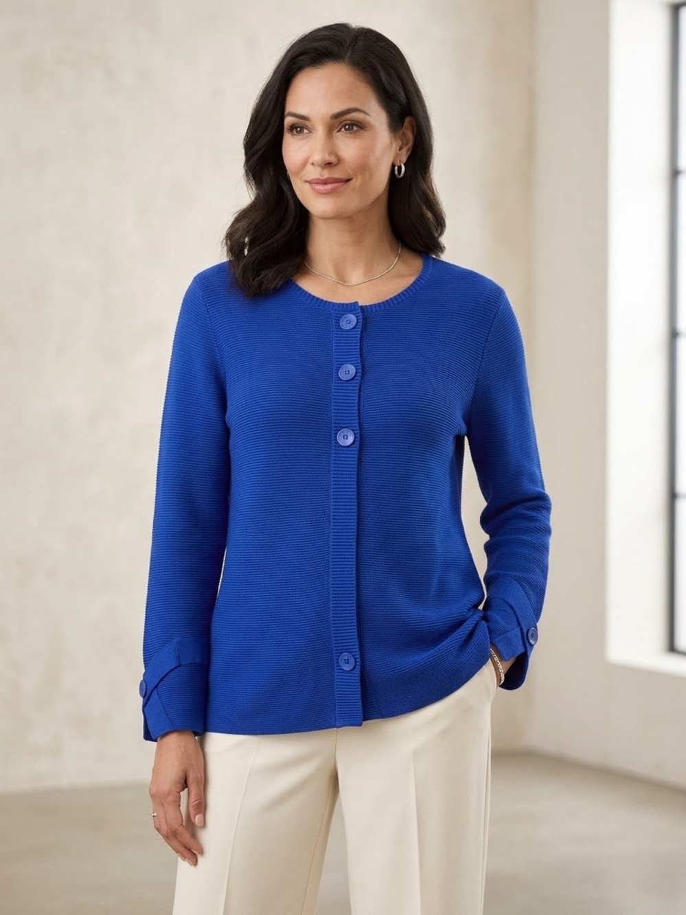 HABITAT Royal Blue Cotton Sweater BNWOT